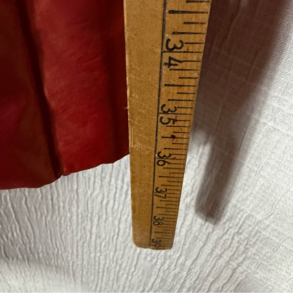 Post Card Quilted‎ Puffer Midi Skirt Rust Red Down Fill Size 10 - Picture 8 of 14